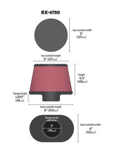 Cargar imagen en el visor de la galería, K&amp;N Filter Universal X Stream Clamp-On 3in Flange ID 6inx8in Base 5inx5in Top 6.5in Height