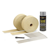 Cargar imagen en el visor de la galería, DEI Exhaust Wrap Kit - Tan Wrap &amp; Aluminum HT Silicone Coating