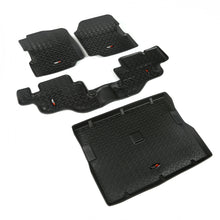 Cargar imagen en el visor de la galería, Rugged Ridge Floor Liner Front/Rear/Cargo Black 1976-1995 Jeep Wrangler / CJ
