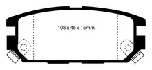 Cargar imagen en el visor de la galería, EBC 91-93 Dodge Stealth 3.0 4WD Redstuff Rear Brake Pads