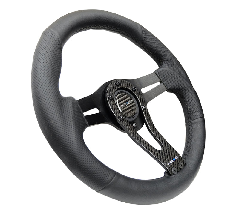 NRG Reinforced Steering Wheel (320mm) w/Carbon Center Spoke