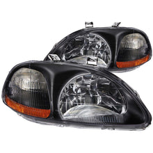 Cargar imagen en el visor de la galería, ANZO 1996-1998 Honda Civic Crystal Headlights Black