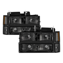 Cargar imagen en el visor de la galería, Xtune Chevy Suburban 94-98 Headlights w/ Corner &amp; Parking Lights 8pcs Smoked HD-JH-CCK88-AM-SM-SET