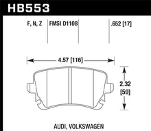 Cargar imagen en el visor de la galería, Hawk 06-07 Audi A6 Quattro / 03-04 RS6 / 04-08 S4 HPS Street Rear Brake Pads