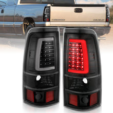 Cargar imagen en el visor de la galería, ANZO 2003-2006 Chevy Silverado 1500 LED Taillights Plank Style Black w/Clear Lens