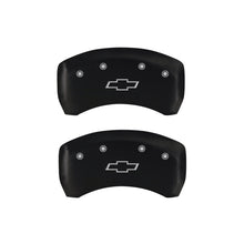 Cargar imagen en el visor de la galería, MGP 4 Caliper Covers Engraved Front &amp; Rear Bowtie Red finish silver ch