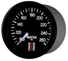 Cargar imagen en el visor de la galería, Autometer Stack 52mm 100-260 Deg F 1/8in NPTF Male Pro Stepper Motor Water Temp Gauge - Black