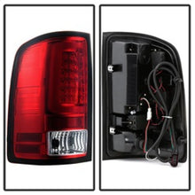 Cargar imagen en el visor de la galería, Spyder 07-13 GMC Sierra 1500 V2 Light Bar LED Tail Lights - Red Clear (ALT-YD-GS07V2-LBLED-RC)