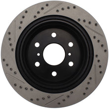 Cargar imagen en el visor de la galería, StopTech 05-10 GMC Sierra (w/ Rear Drum) / 07-09 GMC Yukon Rear Right Slotted &amp; Drilled Rotor