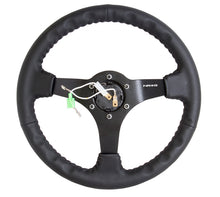 Cargar imagen en el visor de la galería, NRG Reinforced Steering Wheel (350mm / 3in. Deep) Bk Leather w/Bk BBall Stitch (Odi Bakchis Edition)