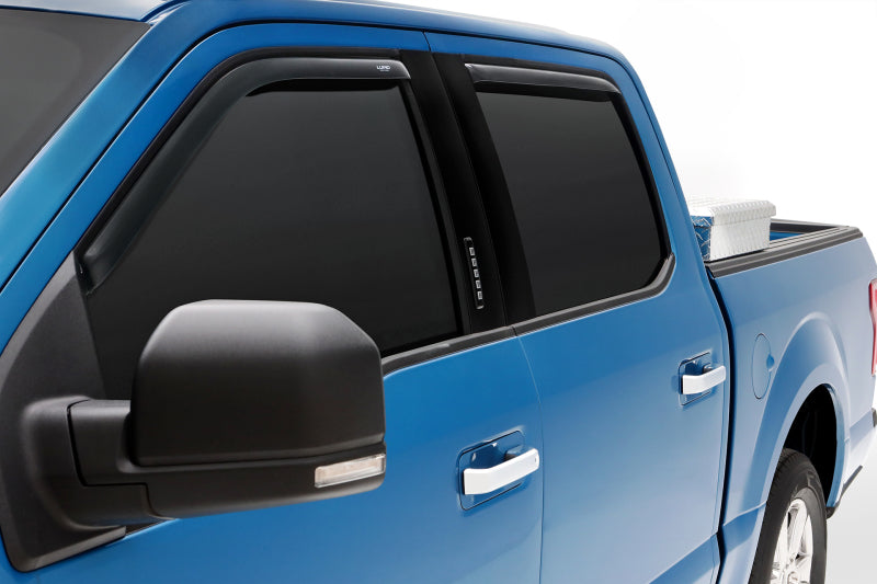 Lund 15-18 Ford F-150 SuperCab Ventvisor Elite Window Deflectors - Smoke (4 Pc.)