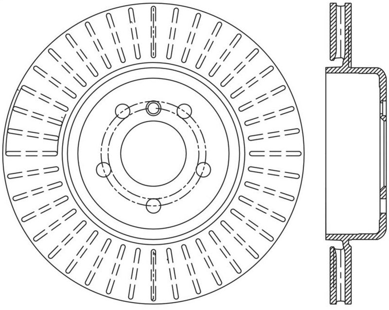 StopTech 11-13 BMW 550i Rear Right Drilled Sport Brake Rotor