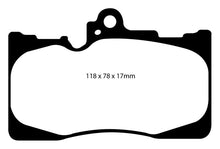 Cargar imagen en el visor de la galería, EBC 07-08 Lexus GS350 3.5 RWD Yellowstuff Front Brake Pads