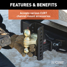 Load image into Gallery viewer, Curt Adjustable Channel Mount w/2-5/16in Ball &amp; Pintle (2-1/2in Shank 20000lbs)