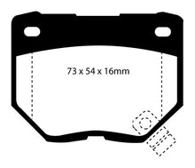 Cargar imagen en el visor de la galería, EBC 89-95 Nissan Skyline (R32) 2.6 Twin Turbo GT-R Yellowstuff Rear Brake Pads
