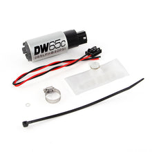 Cargar imagen en el visor de la galería, DeatschWerks 88-91 BMW 325i DW65C 265lph Compact Fuel Pump w/ Install Kit (w/o Mounting Clips)