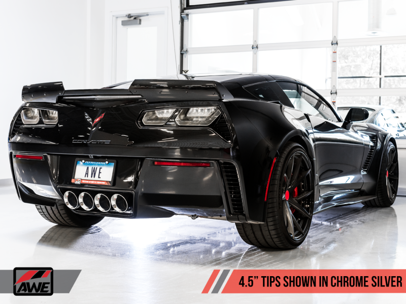 AWE Tuning 14-19 Chevy Corvette C7 Z06/ZR1 (w/o AFM) Touring Edition Axle-Back Exhaust w/Chrome Tips