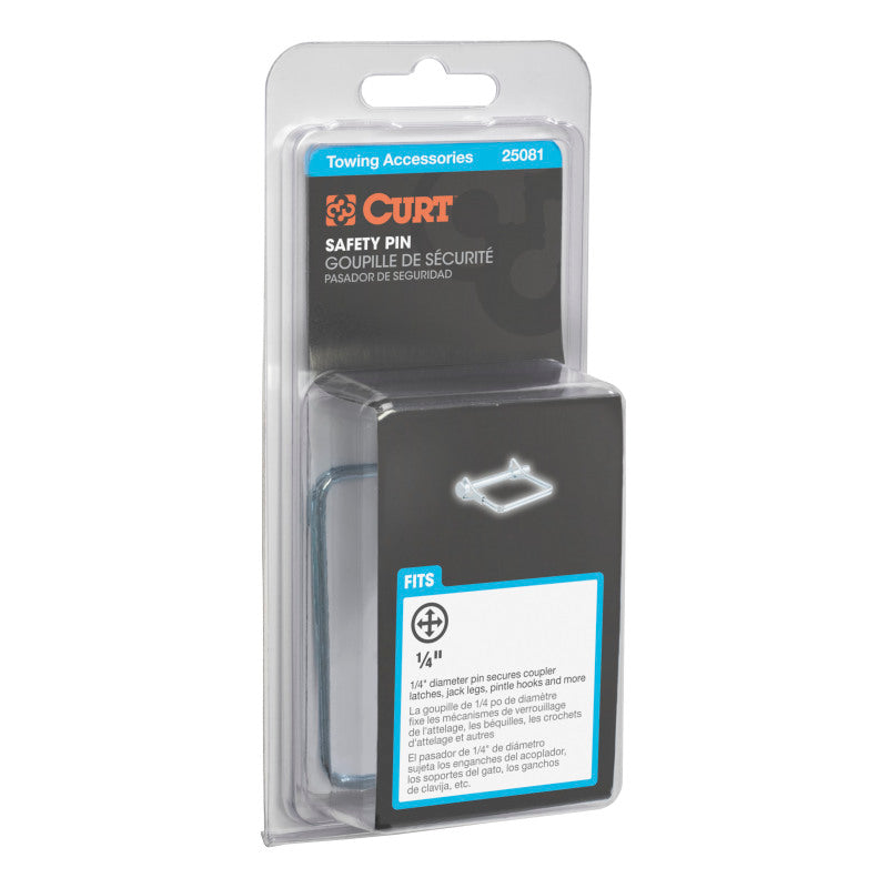 Curt 1/4in Safety Pin (2-3/4in Pin Length Packaged)