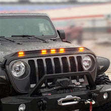 Cargar imagen en el visor de la galería, AVS 2018-2019 Jeep Wrangler (JL) Aeroskin Low Profile Hood Shield w/ Lights - Black