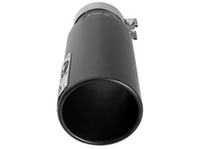 Cargar imagen en el visor de la galería, aFe SATURN 4S 4in SS Intercooled Exhaust Tip - Black 4in In x 5in Out x 12in L Bolt-On