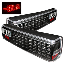 xTune Ford Mustang 87-93 LED Tail Lights Black ALT-ON-FM87-LED-BK