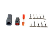 Cargar imagen en el visor de la galería, AEM DTM-Style 4-Way Connector Kit w/ Plug / Receptacle / Wedge Locks / 5 Female Pins / 5 Male Pins