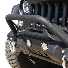 Cargar imagen en el visor de la galería, DV8 Offroad 07-18 Jeep Wrangler JK/JL FS-11 Stubby Mid Length Steel Front Bumper w/ Winch Plate