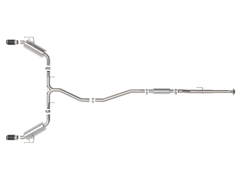 aFe Takeda 2.5in 304 SS Cat-Back Exhaust System w/CF Tips 2022+ Honda Civic L4-1.5L (t)