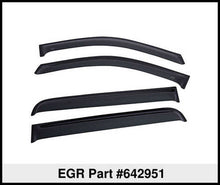 Cargar imagen en el visor de la galería, EGR 2019 Dodge Ram 1500 Crew Cab Tape-On Window Visors Set of 4 - Dark Smoke