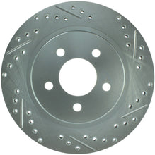 Cargar imagen en el visor de la galería, StopTech Select Sport 05-10 Ford Mustang GT Slotted and Drilled Rear Left Rotor