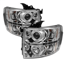 Cargar imagen en el visor de la galería, Spyder Chevy Silverado 1500 07-13 Projector Headlights LED Halo LED Chrm PRO-YD-CS07-HL-C