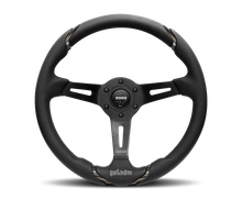 Cargar imagen en el visor de la galería, Momo Gotham Steering Wheel 350 mm - Black Leather/Black Spokes