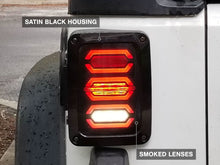 Cargar imagen en el visor de la galería, Raxiom 07-18 Jeep Wrangler JK LED Tail Lights- Black Housing (Smoked Lens)