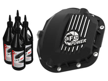 Cargar imagen en el visor de la galería, aFe Pro Series Front Diff Cover Black w/ Machined Fins 17-21 Ford Trucks (Dana 60) w/ Gear Oil