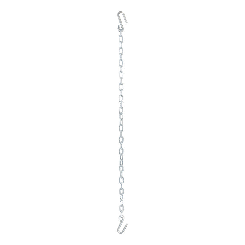 Curt 48in Safety Chain w/2 S-Hooks (5000lbs Clear Zinc Packaged)