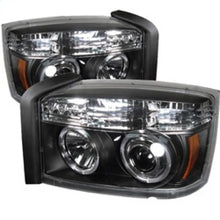 Cargar imagen en el visor de la galería, Spyder Dodge Dakota 05-07 Projector Headlights LED Halo Black High H1 Low H1 PRO-YD-DDAK05-BK