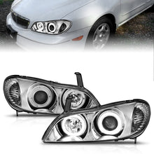 Cargar imagen en el visor de la galería, ANZO 2000-2004 Infiniti I30 Projector Headlights w/ Halo Chrome