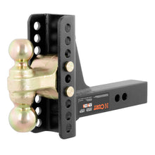 Load image into Gallery viewer, Curt Adjustable Channel Mount w/Dual Ball (2in Shank 14000lbs 6in Drop)