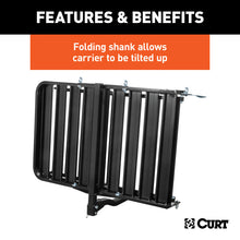 Load image into Gallery viewer, Curt 50in x 30-1/2in Aluminum Hitch Cargo Carrier w/Ramp