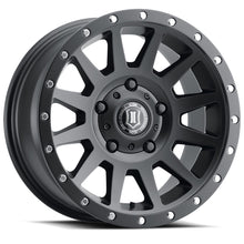 Cargar imagen en el visor de la galería, ICON Compression 17x8.5 5x150 25mm Offset 5.75in BS 110.1mm Bore Satin Black Wheel