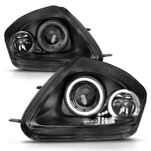 Cargar imagen en el visor de la galería, ANZO 2000-2005 Mitsubishi Eclipse Projector Headlights w/ Halo Black