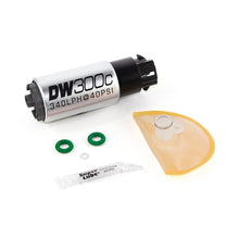 Cargar imagen en el visor de la galería, DeatschWerks 340lph DW300C Compact Fuel Pump w/ 08-14 WRX/ 08-15 STI Set Up Kit (w/ Mounting Clips)