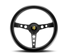 Cargar imagen en el visor de la galería, Momo Prototipo Steering Wheel 350 mm - Black Leather/Wht Stitch/Black Spokes