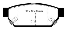 Cargar imagen en el visor de la galería, EBC 93-96 Eagle Summit 1.5 Yellowstuff Rear Brake Pads