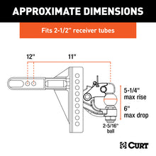 Load image into Gallery viewer, Curt Adjustable Channel Mount w/2-5/16in Ball &amp; Pintle (2-1/2in Shank 20000lbs)