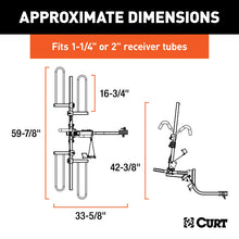 Cargar imagen en el visor de la galería, Curt Tray-Style Hitch-Mounted Bike Rack (2 Bikes 1-1/4in or 2in Shank)