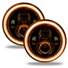 Cargar imagen en el visor de la galería, Oracle 7in High Powered LED Headlights - Black Bezel - Amber SEE WARRANTY