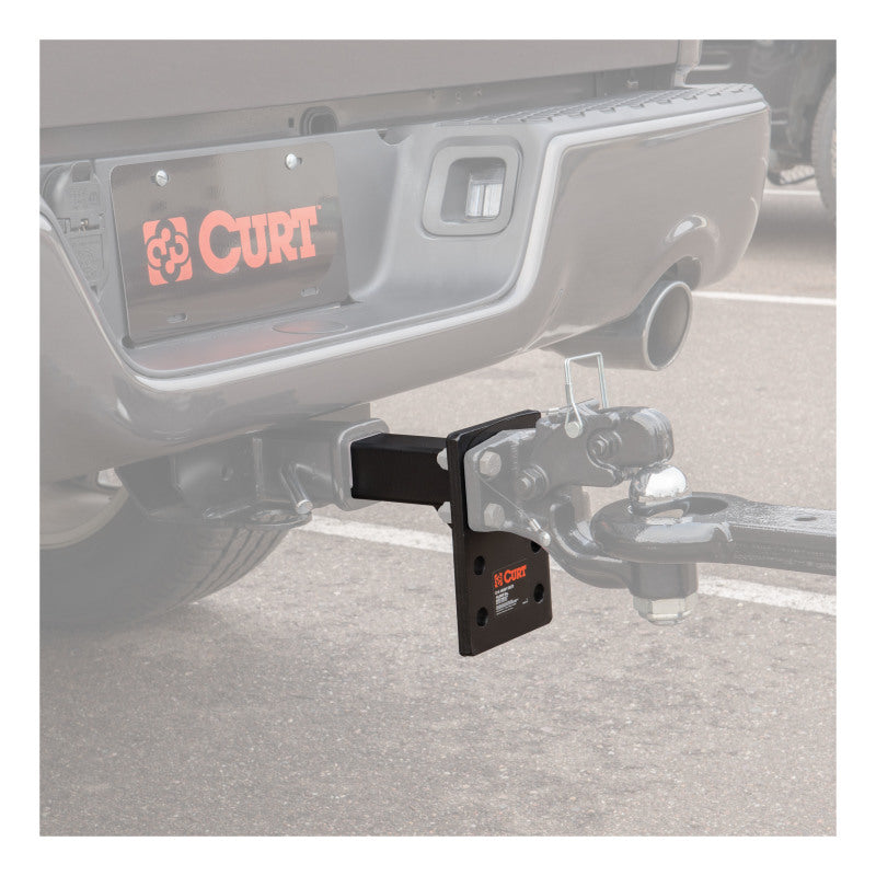 Curt Adjustable Pintle Mount (2in Shank 10000lbs 7in High 6in Long)