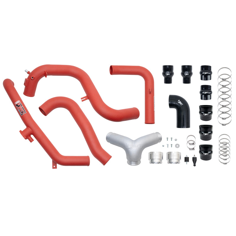 Injen 21-23 Ford Bronco 2.7L V6 (TT) EcoBoost SES Intercooler Pipes - Wrinkle Red