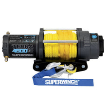 Cargar imagen en el visor de la galería, Superwinch 4500 LBS 12V DC 1/4in x 50ft Synthetic Rope Terra 4500SR Winch - Gray Wrinkle